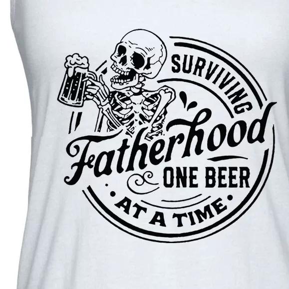 Surviving Fatherhood One Beer At A Time Ladies Essential Flowy Tank