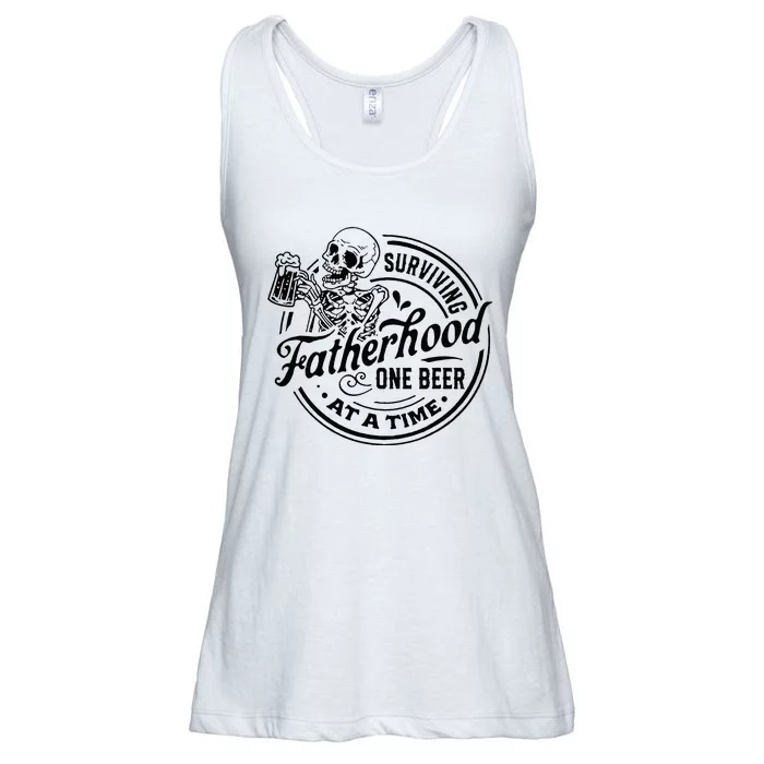 Surviving Fatherhood One Beer At A Time Ladies Essential Flowy Tank