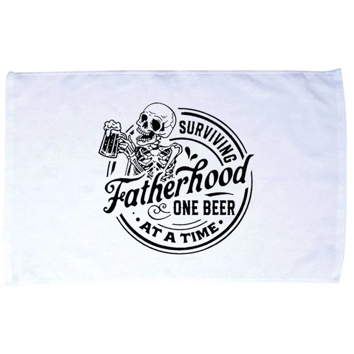 Surviving Fatherhood One Beer At A Time Microfiber Hand Towel