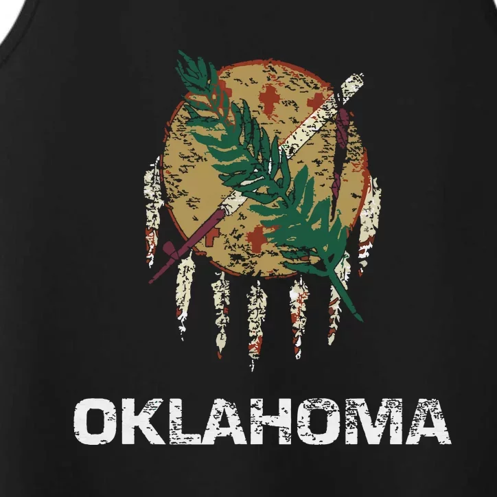 State Flag Of Oklahoma Tulsa Norman Oklahoma City Performance Tank