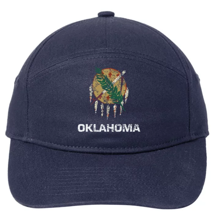 State Flag Of Oklahoma Tulsa Norman Oklahoma City 7-Panel Snapback Hat