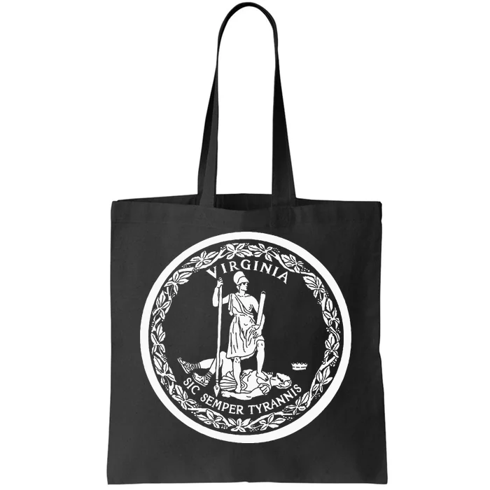 State Flag Of Virginia Seal Roanoke Richmond Norfolk Tote Bag