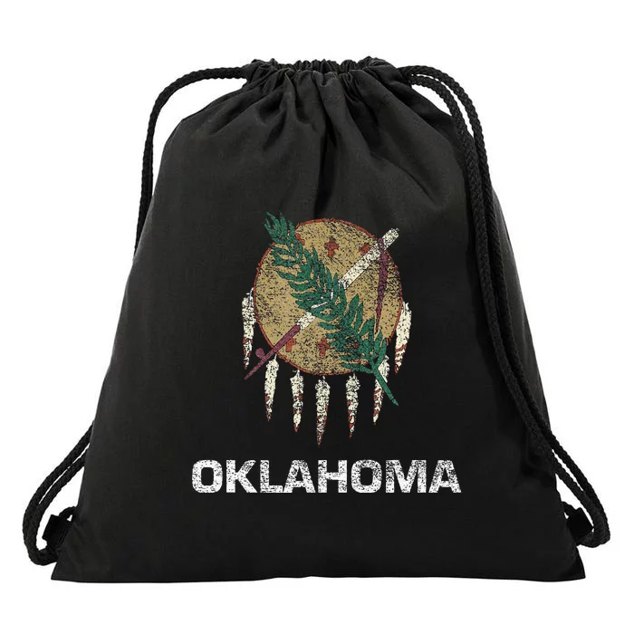 STATE FLAG OF OKLAHOMA TULSA NORMAN OKLAHOMA CITY Drawstring Bag