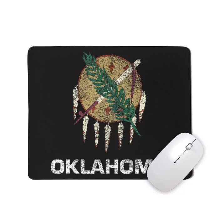 STATE FLAG OF OKLAHOMA TULSA NORMAN OKLAHOMA CITY Mousepad