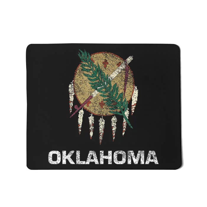 STATE FLAG OF OKLAHOMA TULSA NORMAN OKLAHOMA CITY Mousepad