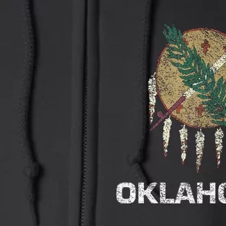 STATE FLAG OF OKLAHOMA TULSA NORMAN OKLAHOMA CITY Full Zip Hoodie