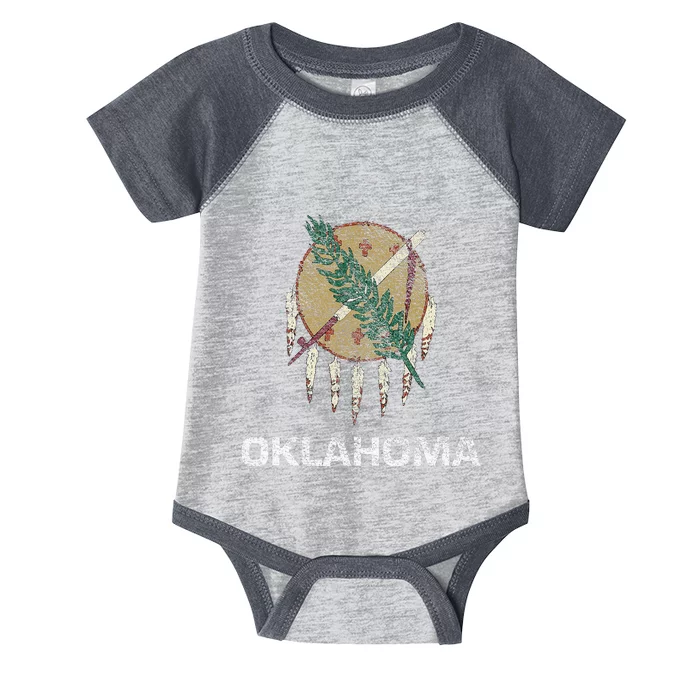 STATE FLAG OF OKLAHOMA TULSA NORMAN OKLAHOMA CITY Infant Baby Jersey Bodysuit