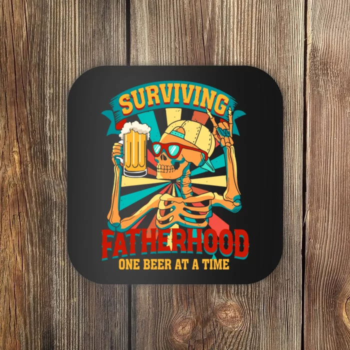 Surviving Fatherhood One Beer At A Time Coaster