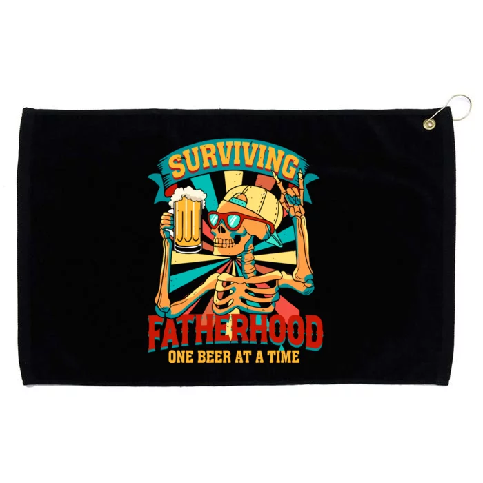 Surviving Fatherhood One Beer At A Time Grommeted Golf Towel