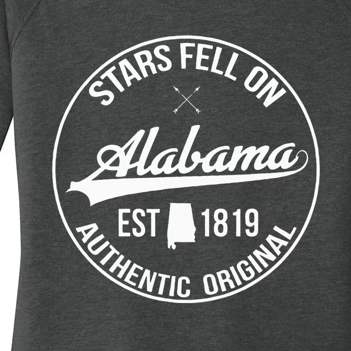 Stars Fell On Alabama Authentic Original State Slogan Women's Perfect Tri Tunic Long Sleeve Shirt