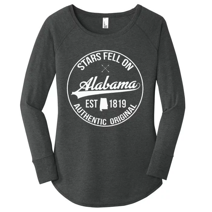 Stars Fell On Alabama Authentic Original State Slogan Women's Perfect Tri Tunic Long Sleeve Shirt