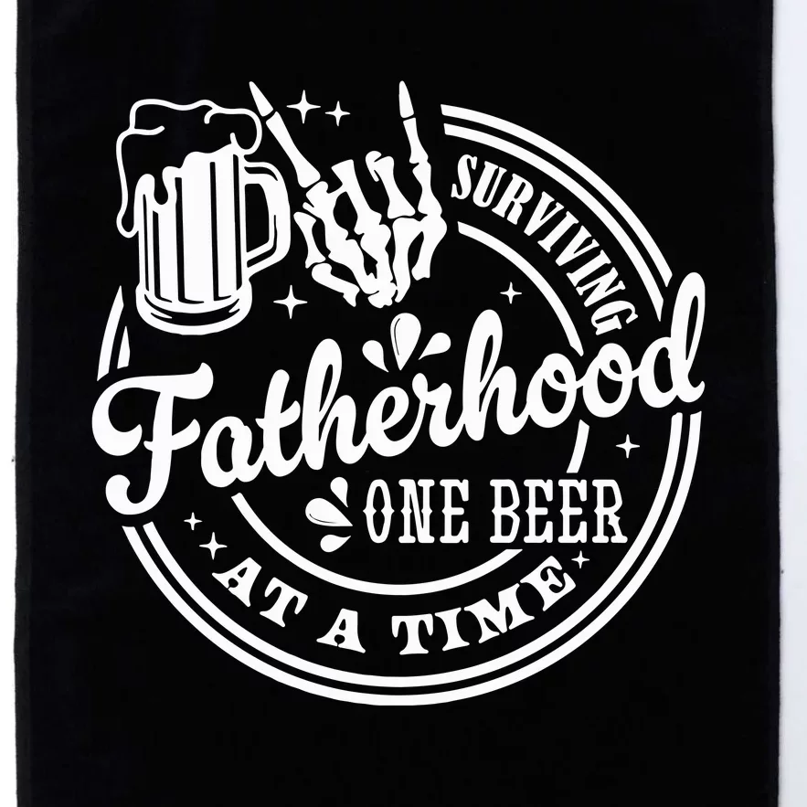 Surviving Fatherhood One Beer At A Time FatherS Day Platinum Collection Golf Towel