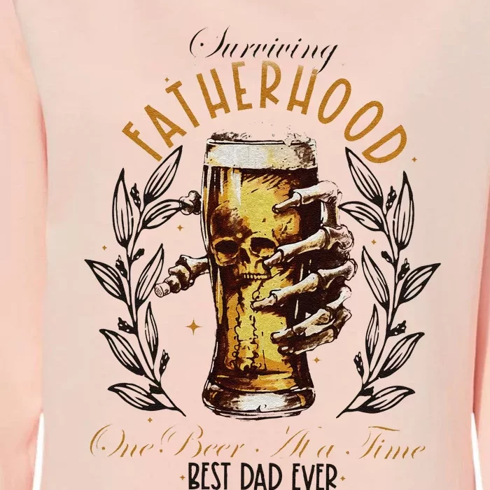 Surviving Fatherhood One Beer At A Time Best Dad Ever Womens California Wash Sweatshirt