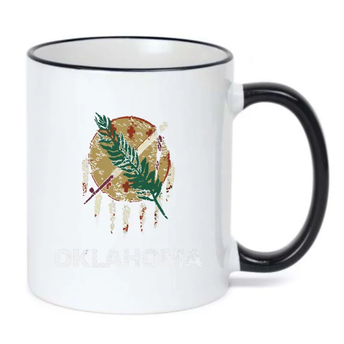 State Flag Of Oklahoma Tulsa Norman Oklahoma City Black Color Changing Mug