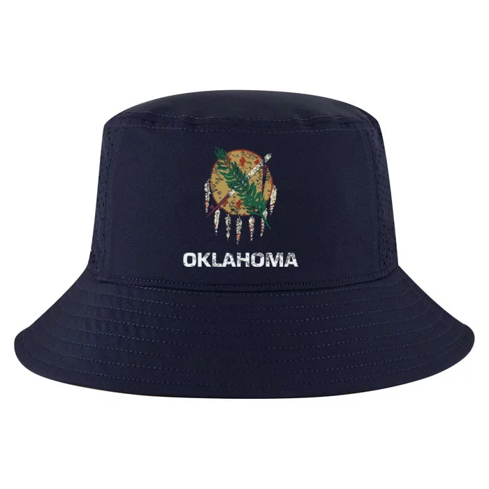 State Flag Of Oklahoma Tulsa Norman Oklahoma City Cool Comfort Performance Bucket Hat