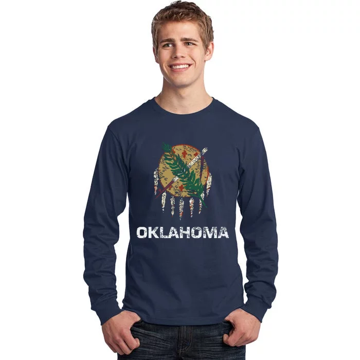 State Flag Of Oklahoma Tulsa Norman Oklahoma City Tall Long Sleeve T-Shirt