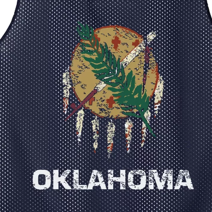 State Flag Of Oklahoma Tulsa Norman Oklahoma City Mesh Reversible Basketball Jersey Tank