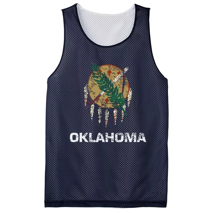 State Flag Of Oklahoma Tulsa Norman Oklahoma City Mesh Reversible Basketball Jersey Tank