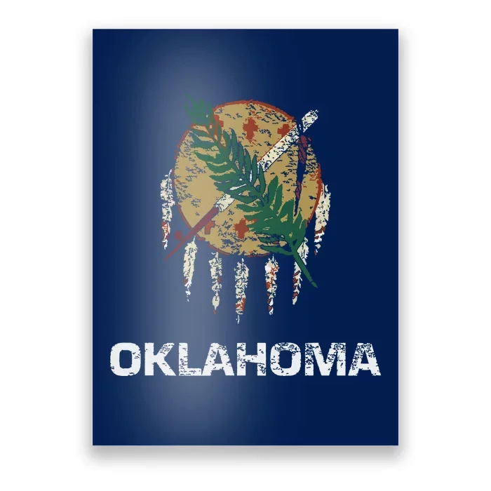 State Flag Of Oklahoma Tulsa Norman Oklahoma City Poster