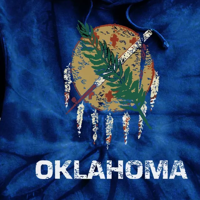 State Flag Of Oklahoma Tulsa Norman Oklahoma City Tie Dye Hoodie