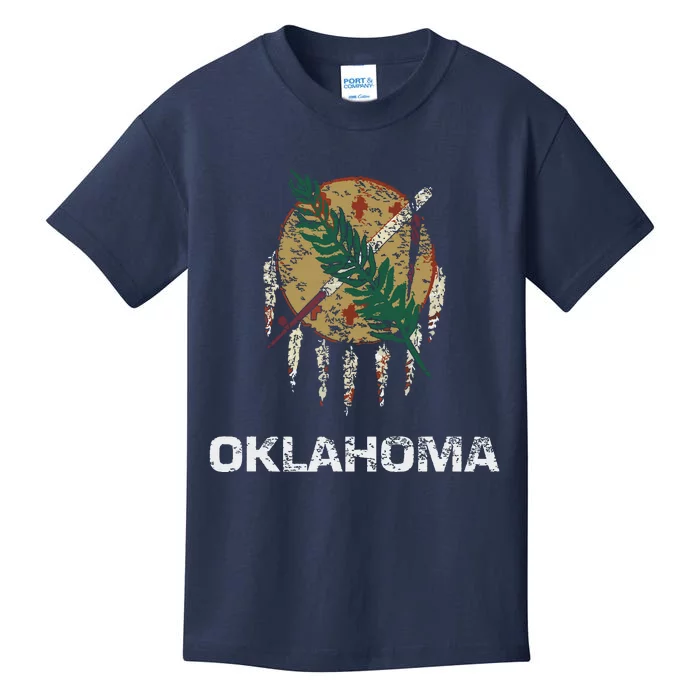 State Flag Of Oklahoma Tulsa Norman Oklahoma City Kids T-Shirt