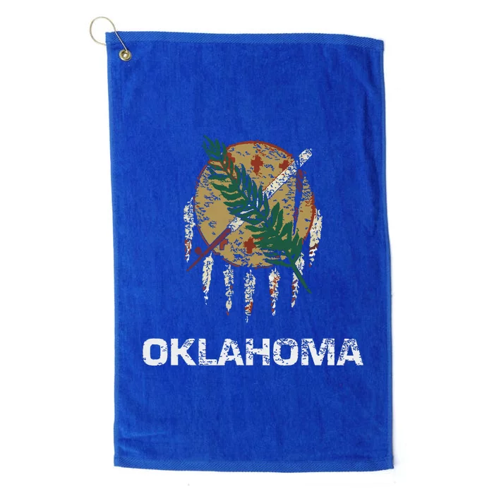 State Flag Of Oklahoma Tulsa Norman Oklahoma City Platinum Collection Golf Towel