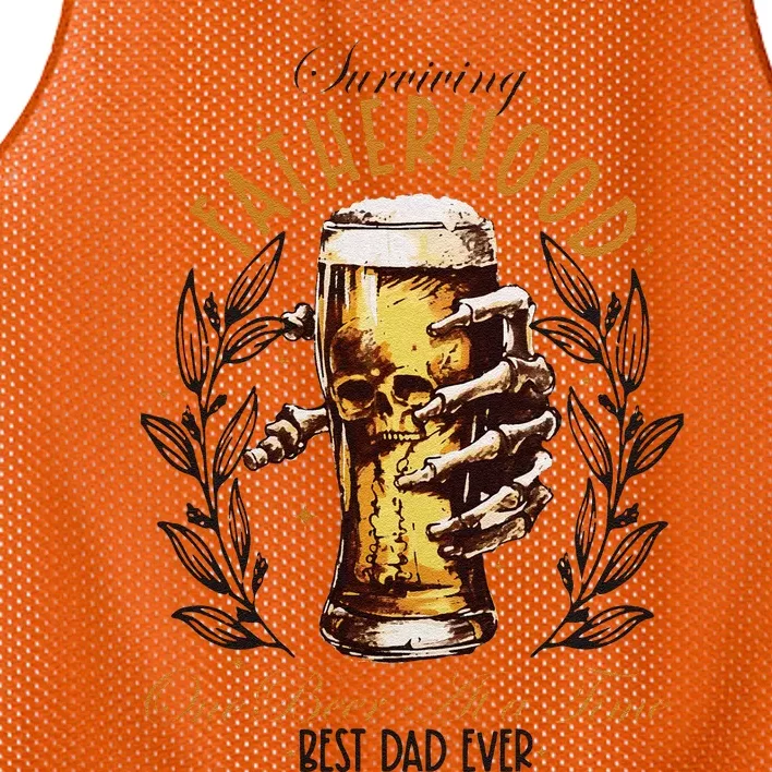 Surviving Fatherhood One Beer At A Time Mesh Reversible Basketball Jersey Tank