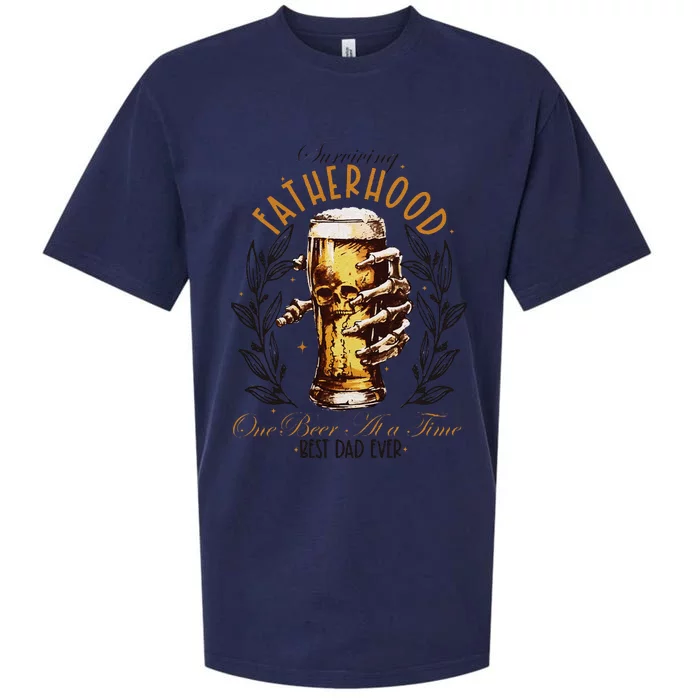 Surviving Fatherhood One Beer At A Time Sueded Cloud Jersey T-Shirt