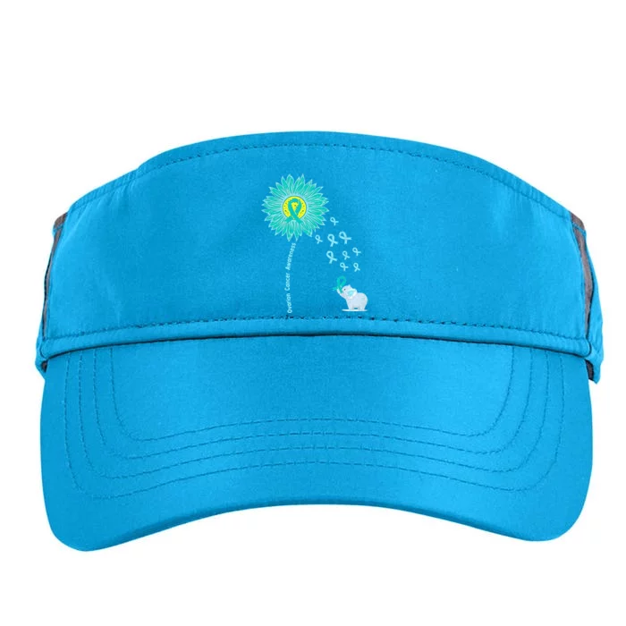 Support For Ovarian Cancer Awareness Teal Ribbon Product Adult Drive Performance Visor