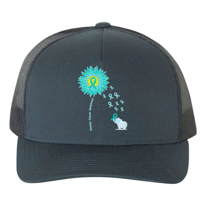 Support For Ovarian Cancer Awareness Teal Ribbon Product Yupoong Adult 5-Panel Trucker Hat