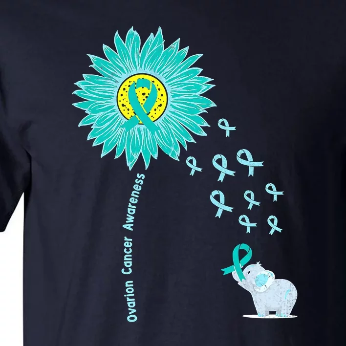 Support For Ovarian Cancer Awareness Teal Ribbon Product Tall T-Shirt