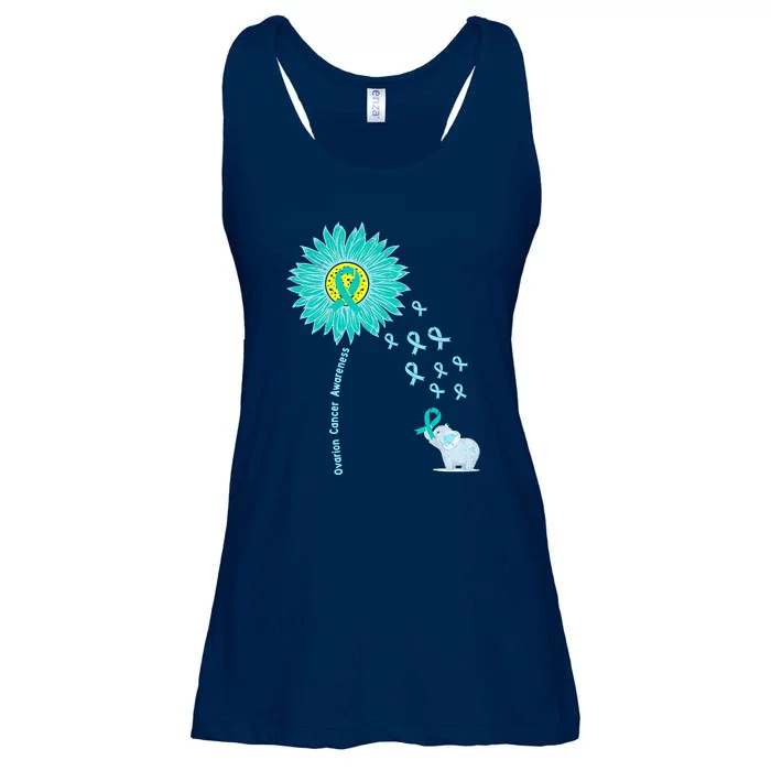 Support For Ovarian Cancer Awareness Teal Ribbon Product Ladies Essential Flowy Tank