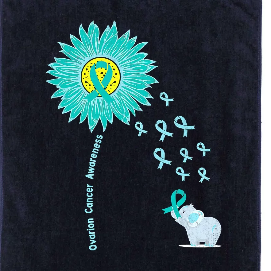 Support For Ovarian Cancer Awareness Teal Ribbon Product Platinum Collection Golf Towel