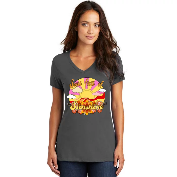 Soul Full Of Sunshine Retro Vintage Women's V-Neck T-Shirt