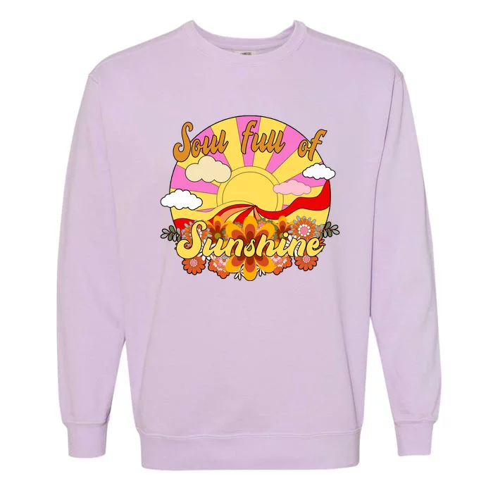 Soul Full Of Sunshine Retro Vintage Garment-Dyed Sweatshirt