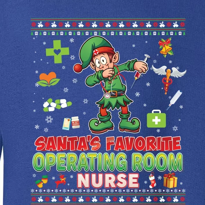 Santas Favorite Operating Room Nurse Dabbing Elf Christmas Funny Gift Toddler Sweatshirt