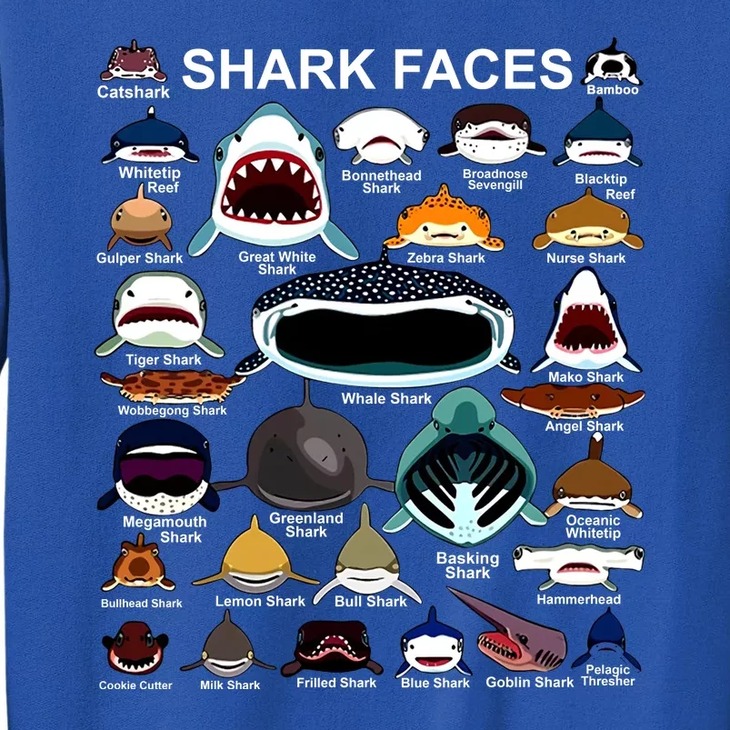 Shark Faces Of All Kinds Sweatshirt