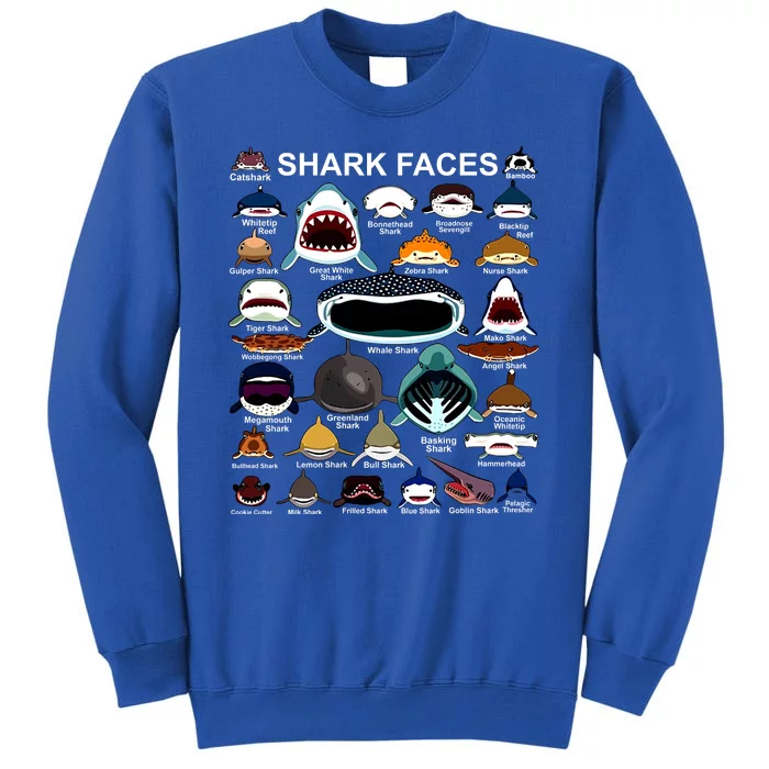 Shark Faces Of All Kinds Sweatshirt