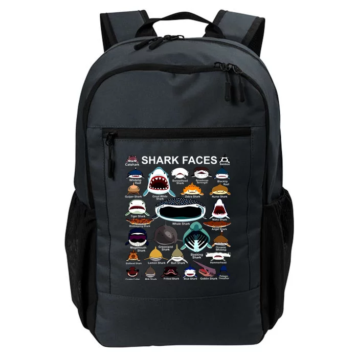 Shark Faces Of All Kinds Daily Commute Backpack