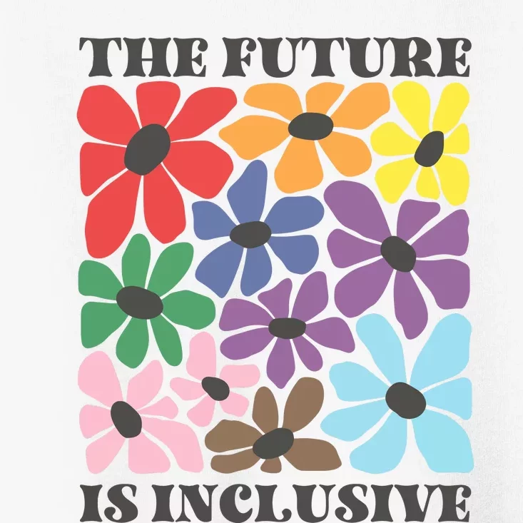 Subtle Floral Pride The Future Is Inclusive Toddler T-Shirt