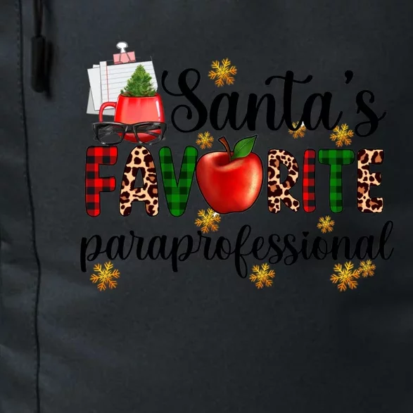 SantaS Favorite Para Christmas Paraprofessional Teacher Gift Daily Commute Backpack