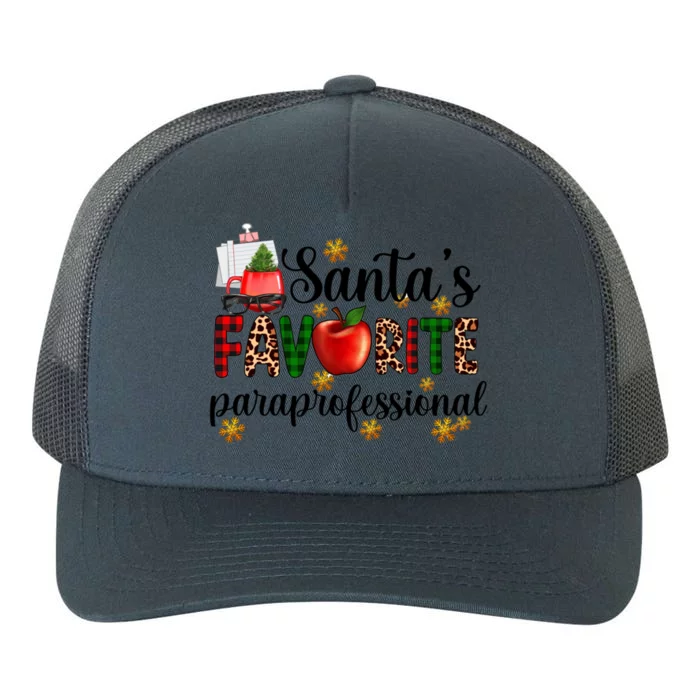 SantaS Favorite Para Christmas Paraprofessional Teacher Gift Yupoong Adult 5-Panel Trucker Hat