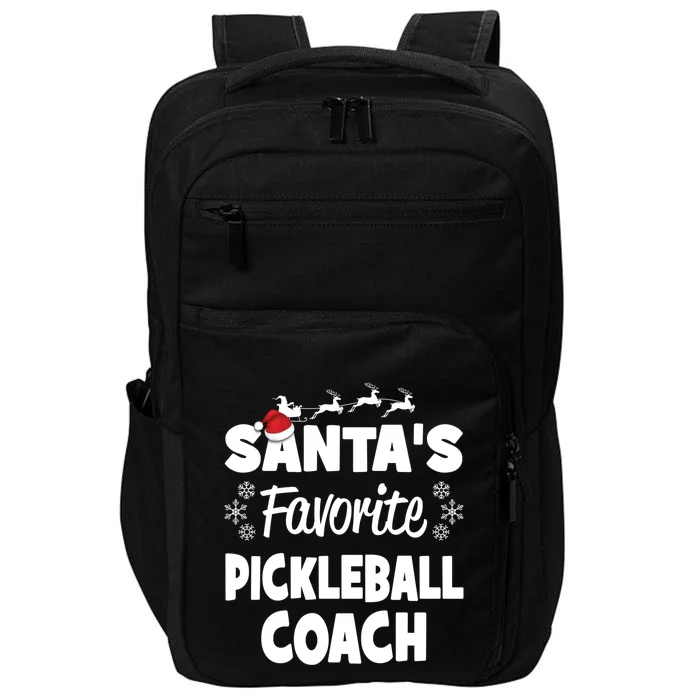 SantaS Favorite Pickleball Coach Funny Christmas Matching Gift Impact Tech Backpack