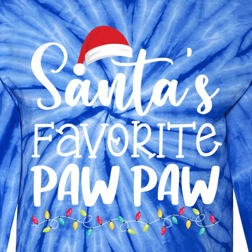 SantaS Favorite Paw Paw Ugly Sweater Christmas Funny Gift Tie-Dye Long Sleeve Shirt