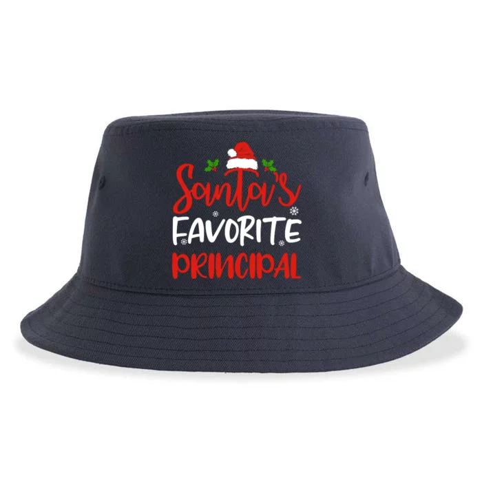 SantaS Favorite Principal Funny Christmas Gifts Sustainable Bucket Hat