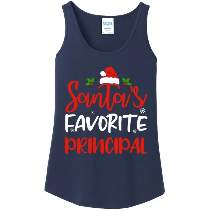 SantaS Favorite Principal Funny Christmas Gifts Ladies Essential Tank