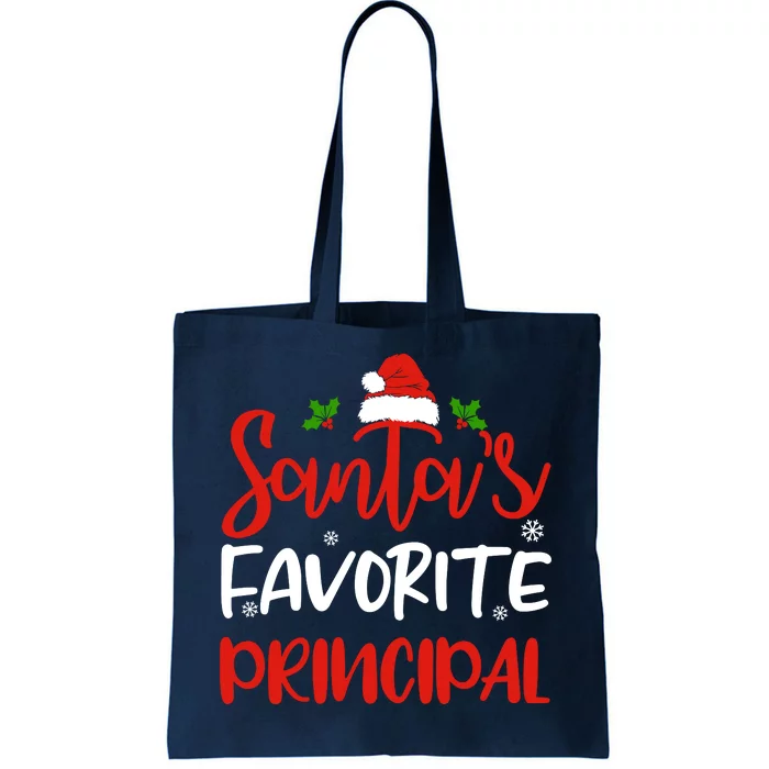 SantaS Favorite Principal Funny Christmas Gifts Tote Bag