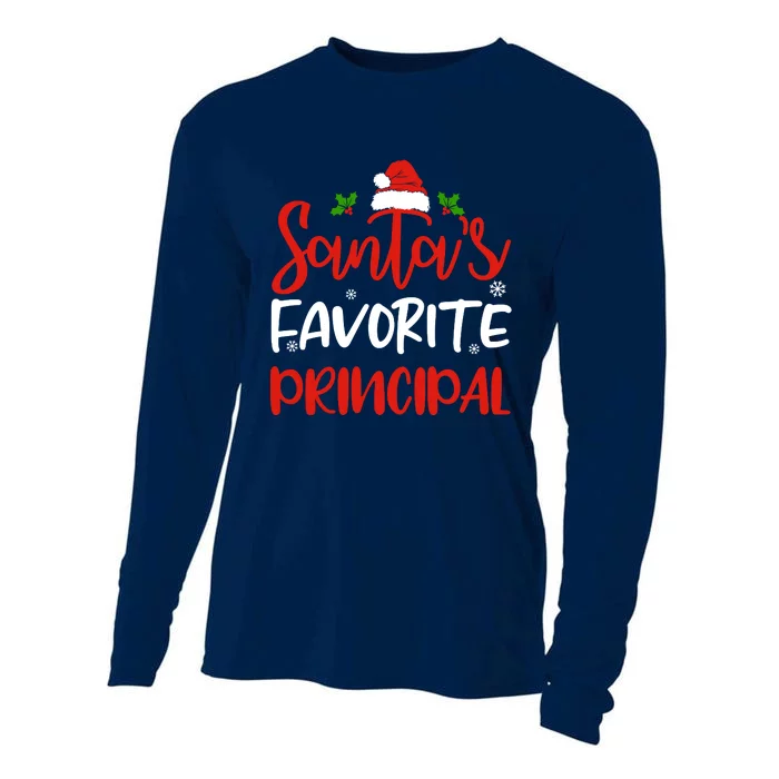 SantaS Favorite Principal Funny Christmas Gifts Cooling Performance Long Sleeve Crew