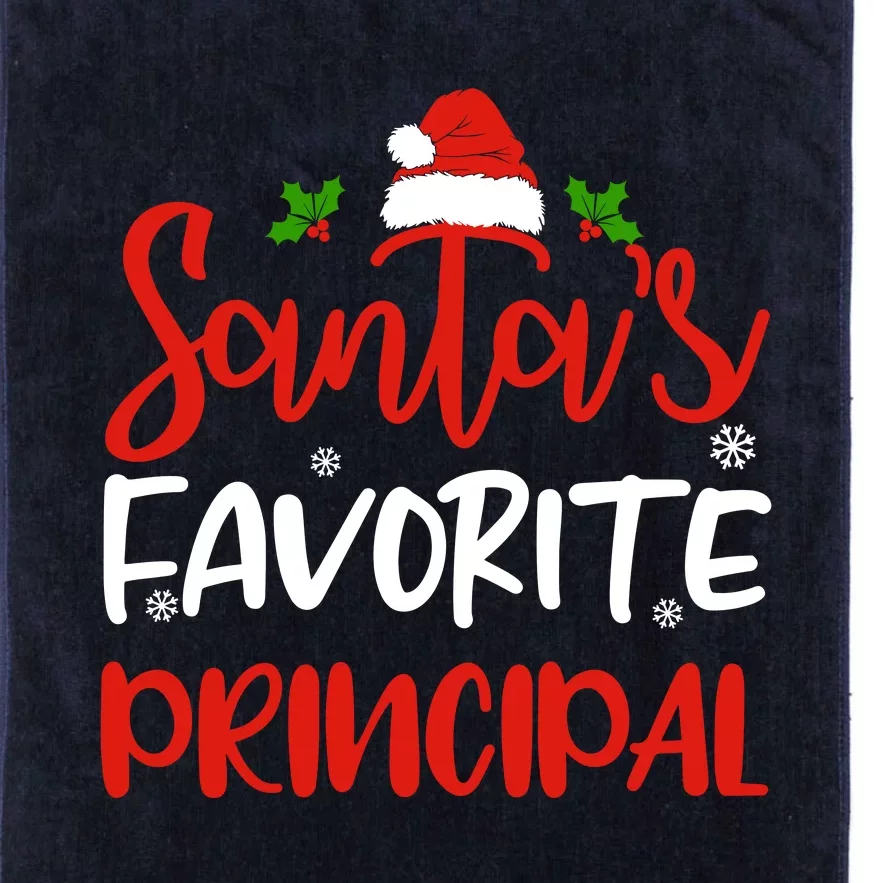 SantaS Favorite Principal Funny Christmas Gifts Platinum Collection Golf Towel