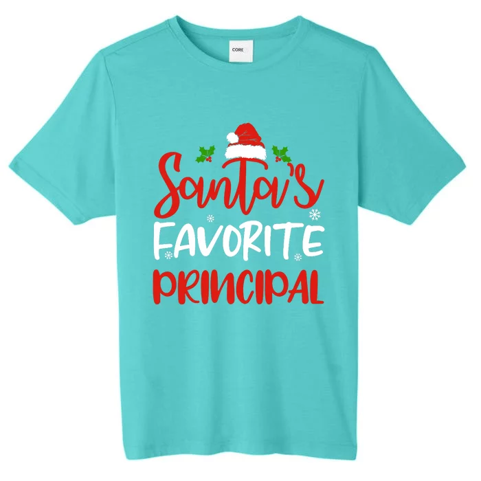 SantaS Favorite Principal Funny Christmas Gifts ChromaSoft Performance T-Shirt